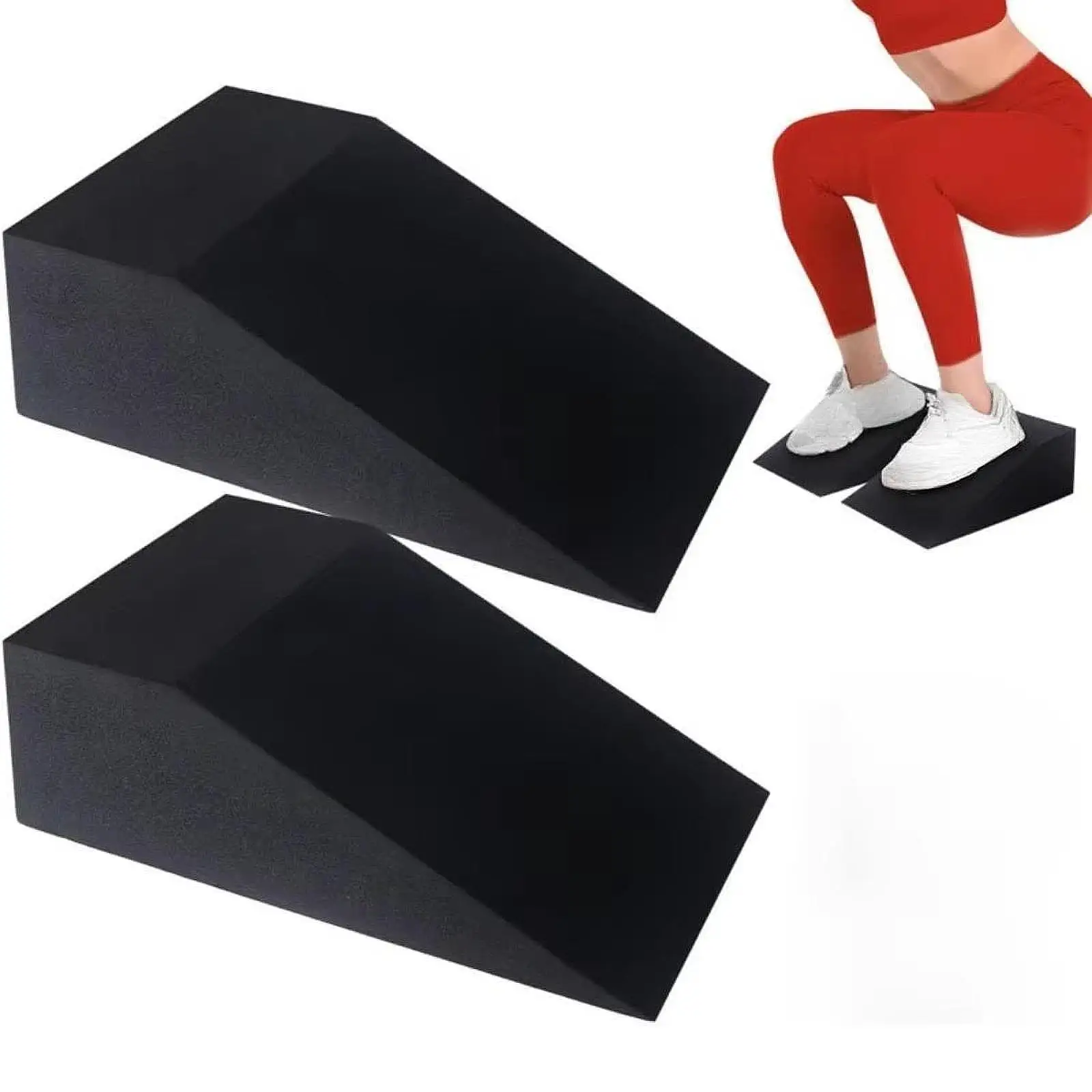 2 Pieces Squat Wedge Block Yoga Block for Home Gym Bodybuilding Pilates