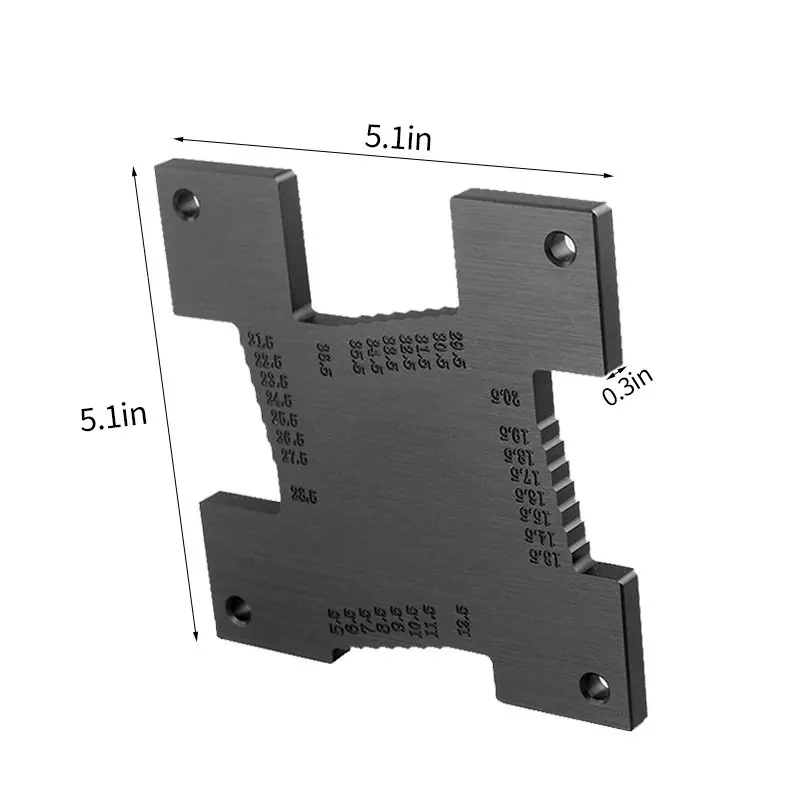 2Pcs High Precision Height Gauge 5-36.5mm Woodworking Router Taable Electric Circular Saw Engraving Machine Measuring Tool Ruler