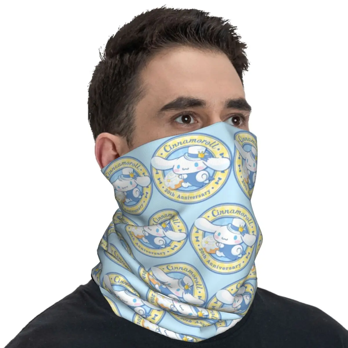 Cinnamoroll 20th Anniversary Balaclava Riding Fishing Tactical Mask Male y2k Cool Sun Protection Cycling  Soft Bike Neck Gaiter