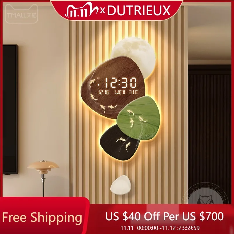 

Accent Luxury Wall Clocks Design Interior Fashion Vintage Chinese Style Clock Wall Art Mural Reloj De Pared Salon Furniture