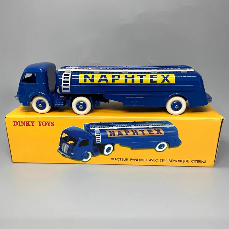 

1:43 Dinky Toys Tracteur Panhard Avec Semi-Remorque Alloy Oil Tank Transporter Car Model Collection Display Ornament Toy Gift