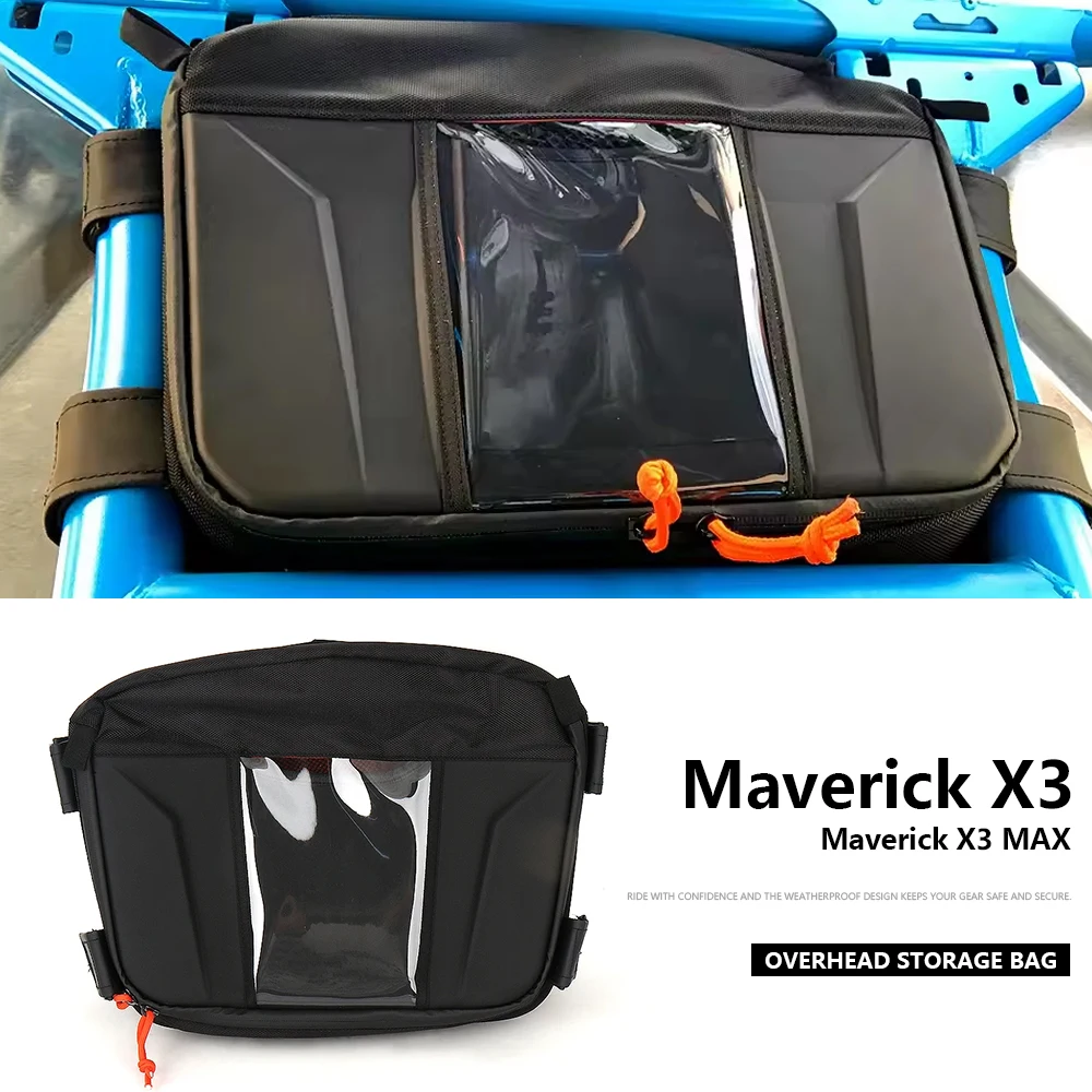 

UTV Roof Bag Center Roof Top Map Bag Tool Organizer Bag For Can-Am Maverick X3 MAVERICK X3 MAX 2017- Overhead Storage Bag 2024