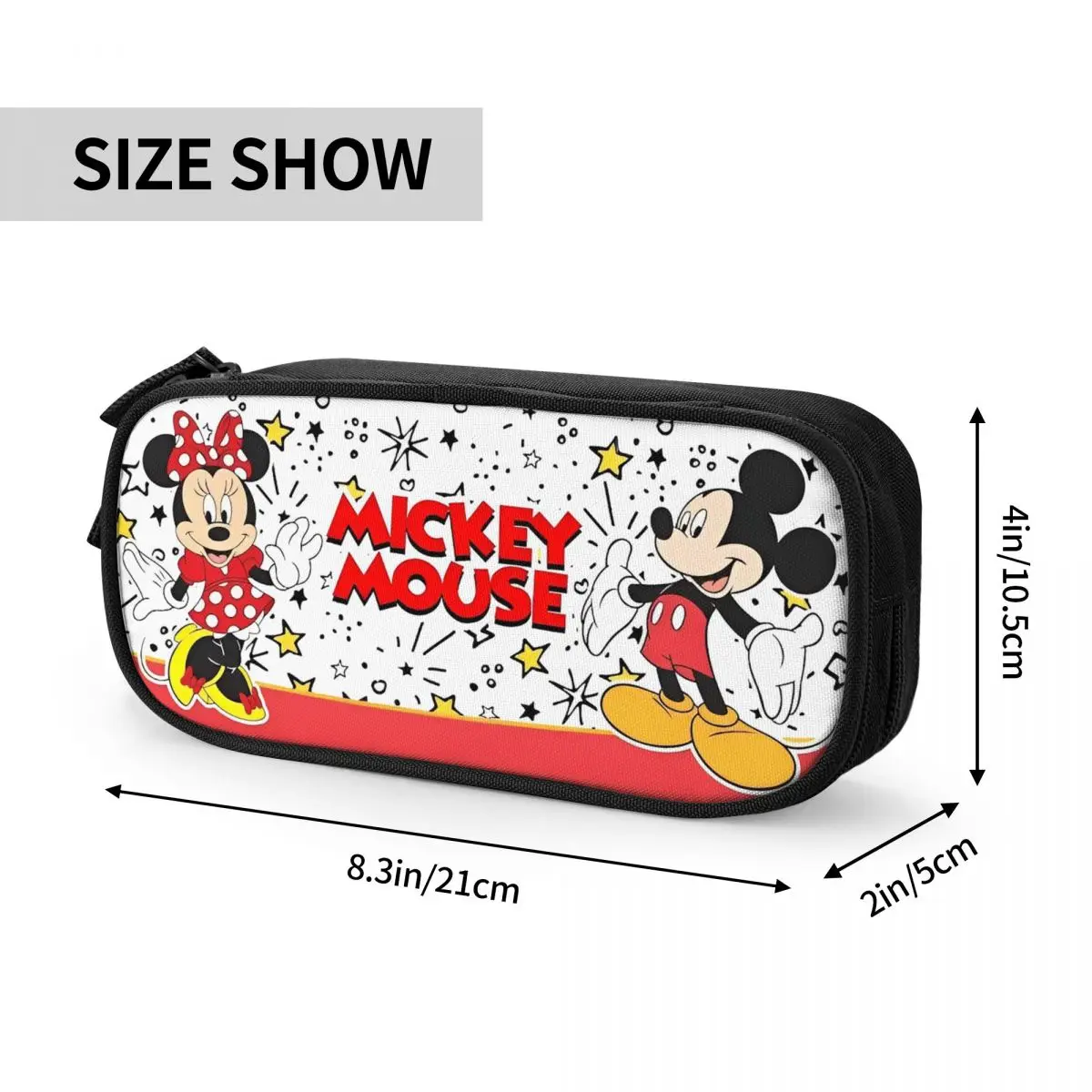 Disney Mickey Mouse Minnie Federmäppchen, kreativer Stifthalter, Taschen, für Studenten, große Aufbewahrung, Büro, Kosmetik, Federmäppchen