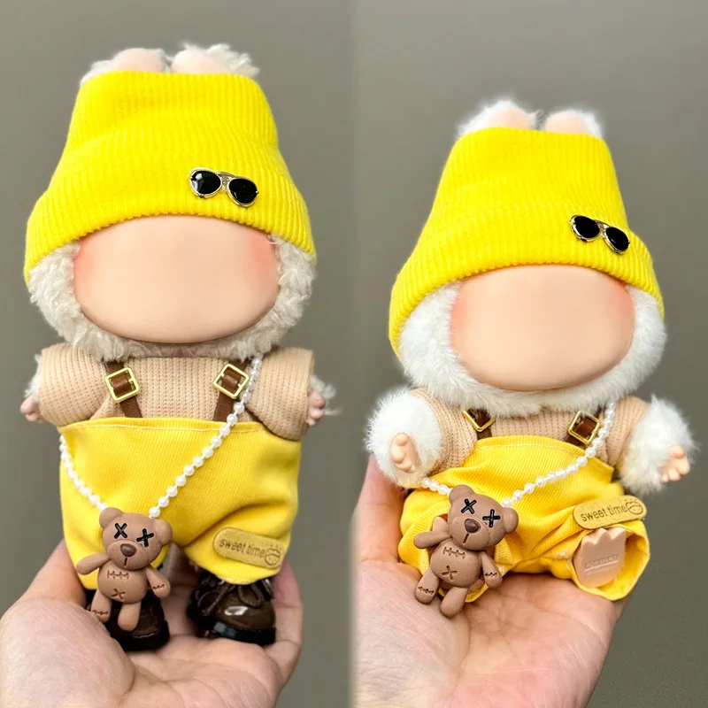 Newest Dolls Clothes For 17CM Labubu V2 V1 Funny Suit Winter Cloth Christmas Gift Accessories（No Doll ,No Shoes)