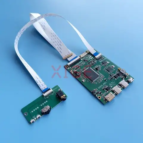 Controller Board Fit LP140WH1 LP140WH2 LP140WH8 LP140WHU HB140WX1 NT140WHM 30Pin EDP USB-C 3.0 Mini-HDMI Screen 1366x768 DIY Kit