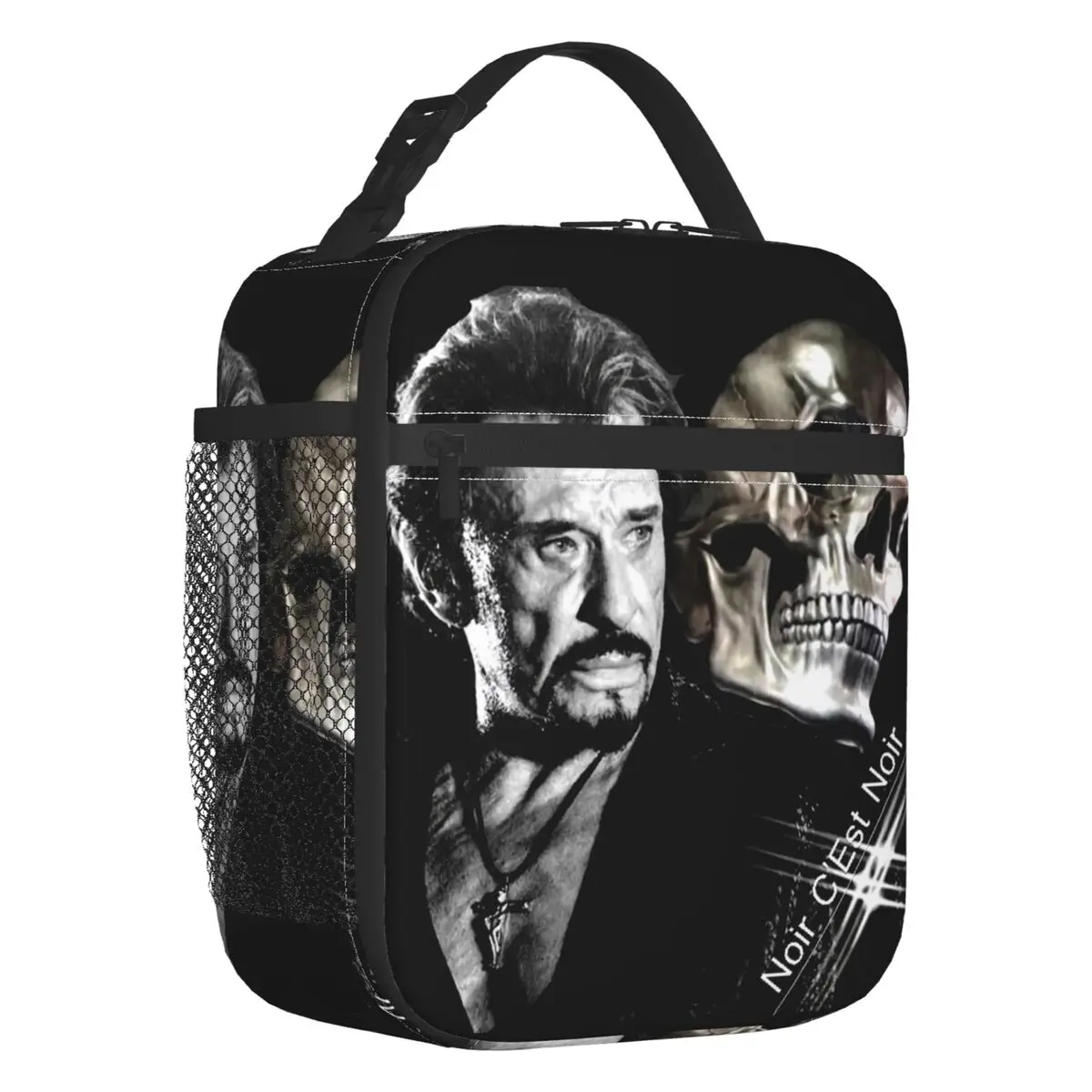 Johnny Hallyday Insulated Lunch Bags for Work School France Rock Singer Portable Thermal Cooler Bento Box Women Kids