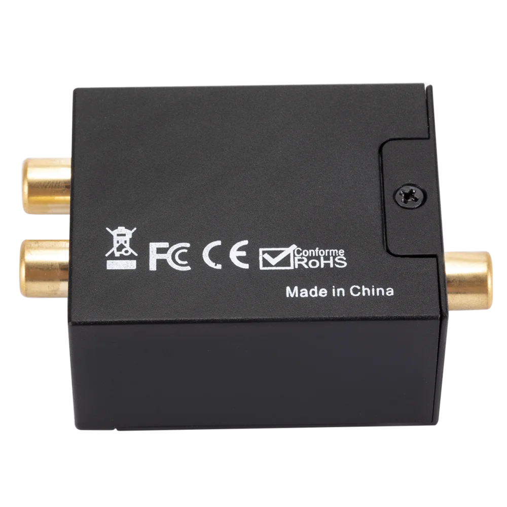 Digital to Analog Audio Converter Bluetooth-Compatible Optical Fiber Toslink Coaxial Signal to RCA R/L Audio Decoder SPDIF DAC