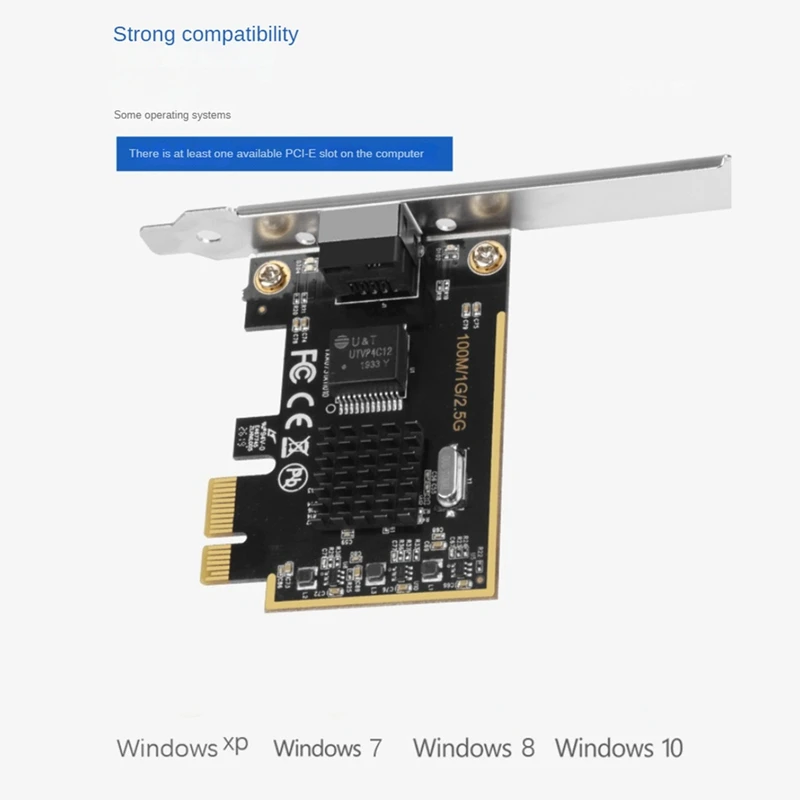Gaming Gaming Port 2.5G Gigabit LAN Card Desktop Built-In PCIE Gigabit LAN Port RTL8125PXE Multi-Function LAN Card