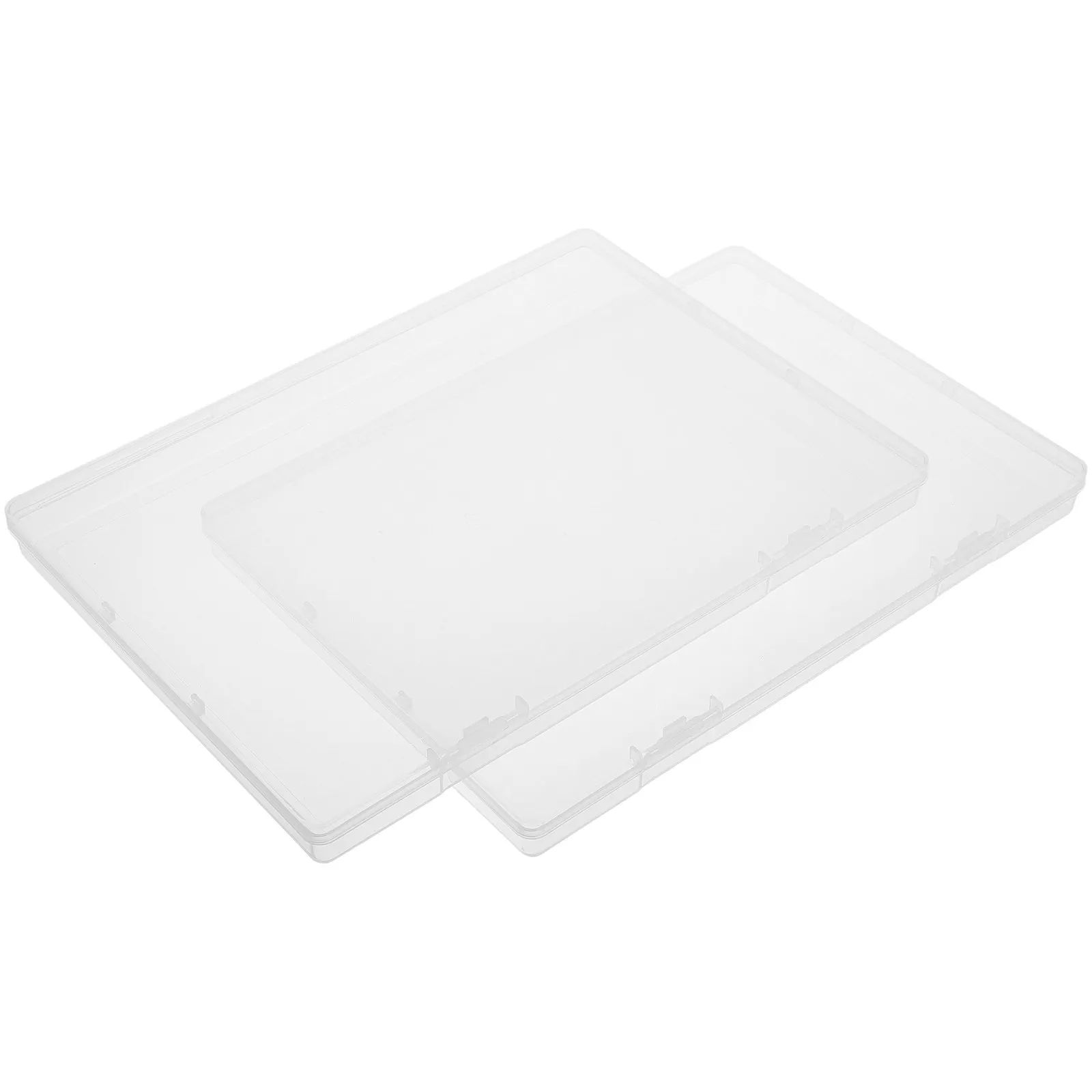 

2 шт. Элегантные прозрачные коробки для хранения свидетельств о рождении и документов, портативные органайзеры для безопасного хранения