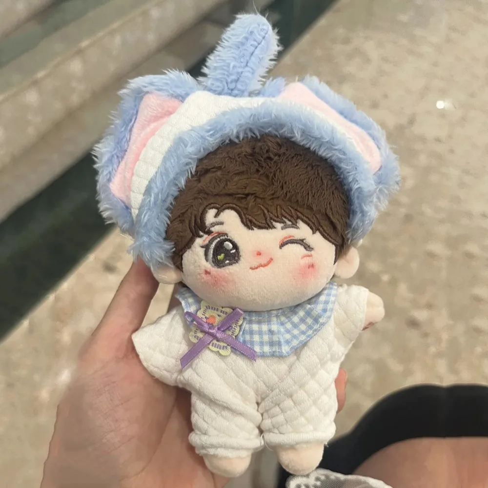 Macacão de elefante 10cm, roupas de algodão, adorável, 20cm, roupa, chapéu de desenho animado, conjunto criativo de acessórios