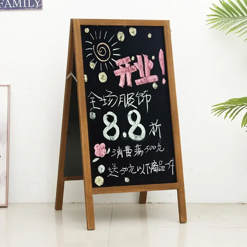 Double Sided Magnetic Small Blackboard Bracket Style Store Commercial Stall Billboard Display Board Children\'s Picture Board