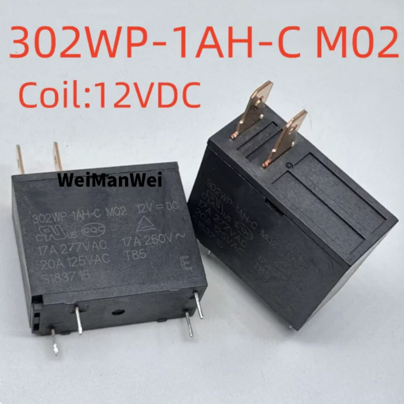 5 шт. абсолютно новое оригинальное 4-контактное двухконтактное реле 17A Songchuan 302Wp-1Ah-C 12 В/24 В постоянного тока 62F