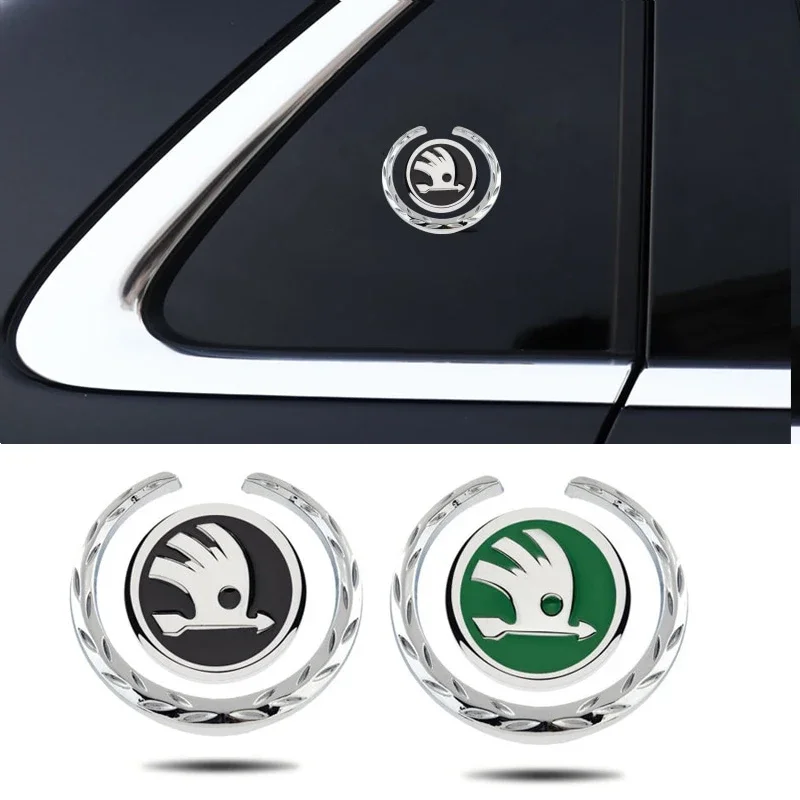 Car Window Side Body Emblem Sticker for Skoda Logo Karoq Superb A7 2 Kodiaq Yeti Tour RS Octavia Fabia 1 Rapid Auto Accessories