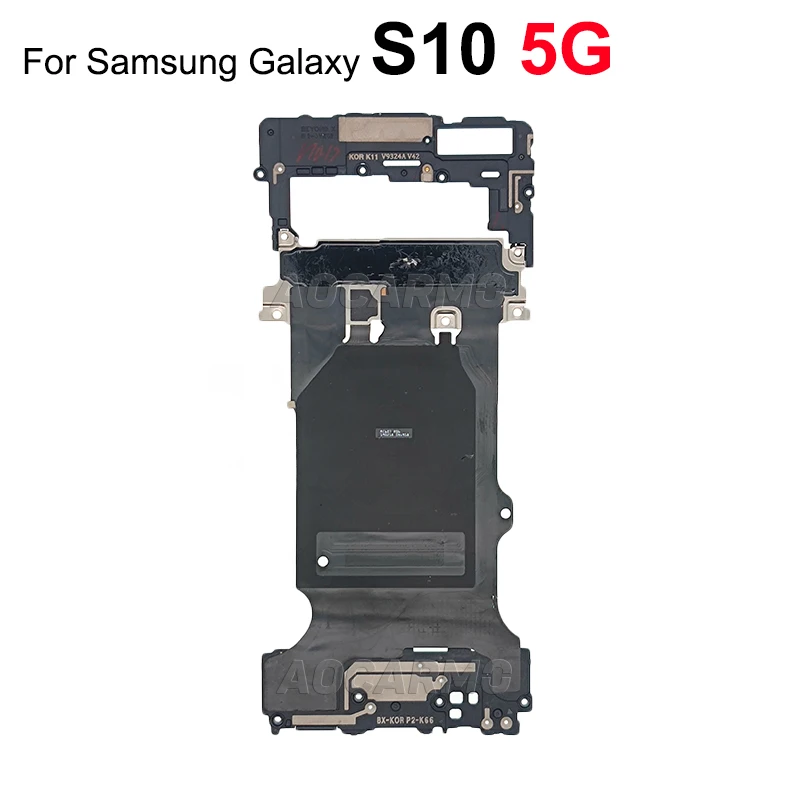 Aocarmo For Samsung Galaxy S10 5G Wireless Charging NFC Module + WIFI Signal Antenna Motherboard Cover + Loudspeaker 3in1