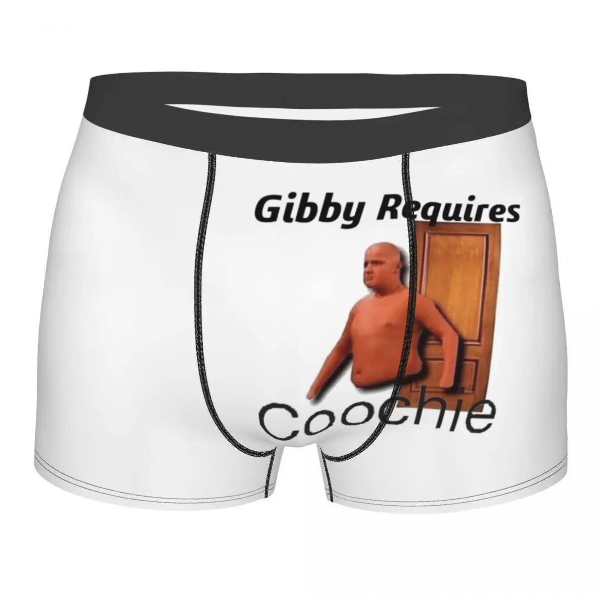 

Men's Boxer Shorts Panties Gibby Requires Coochie Polyester Underwear Gibby Meme Male Novelty S-XXL Underpants