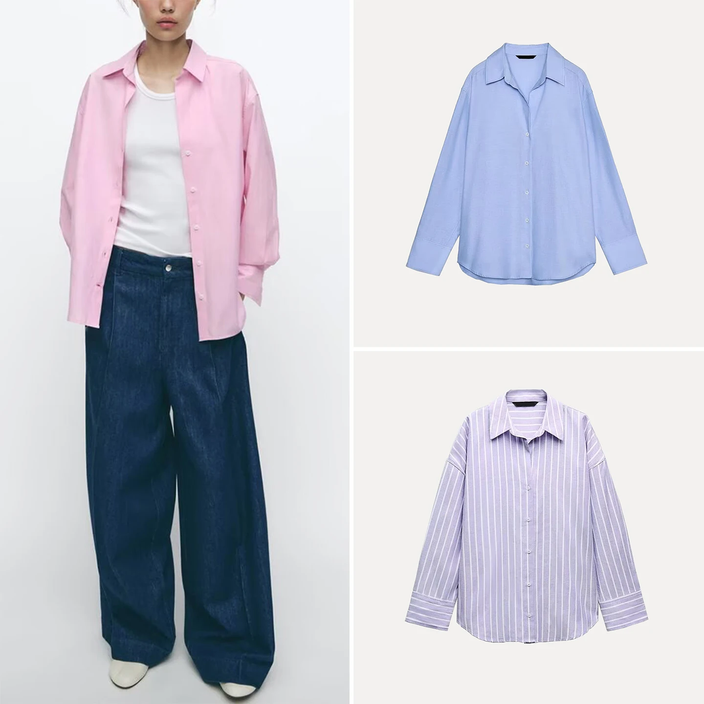 

2025 Autumn New Sle Women's Personali Commute Long Sve Turn-down Collar irt Z Commute Sle Other Material 00%