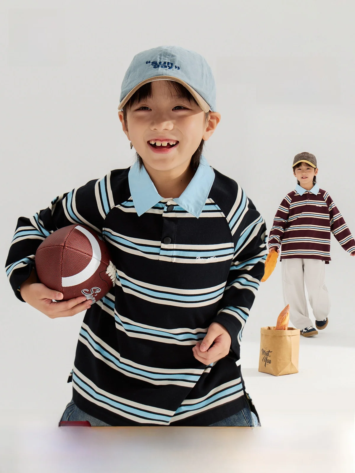boys'-stripe-long-sleeve-popl-shirt-fake-two-piece-inner-wear-autumn-new-style-color-block-cotton-polyester-blend-fabric