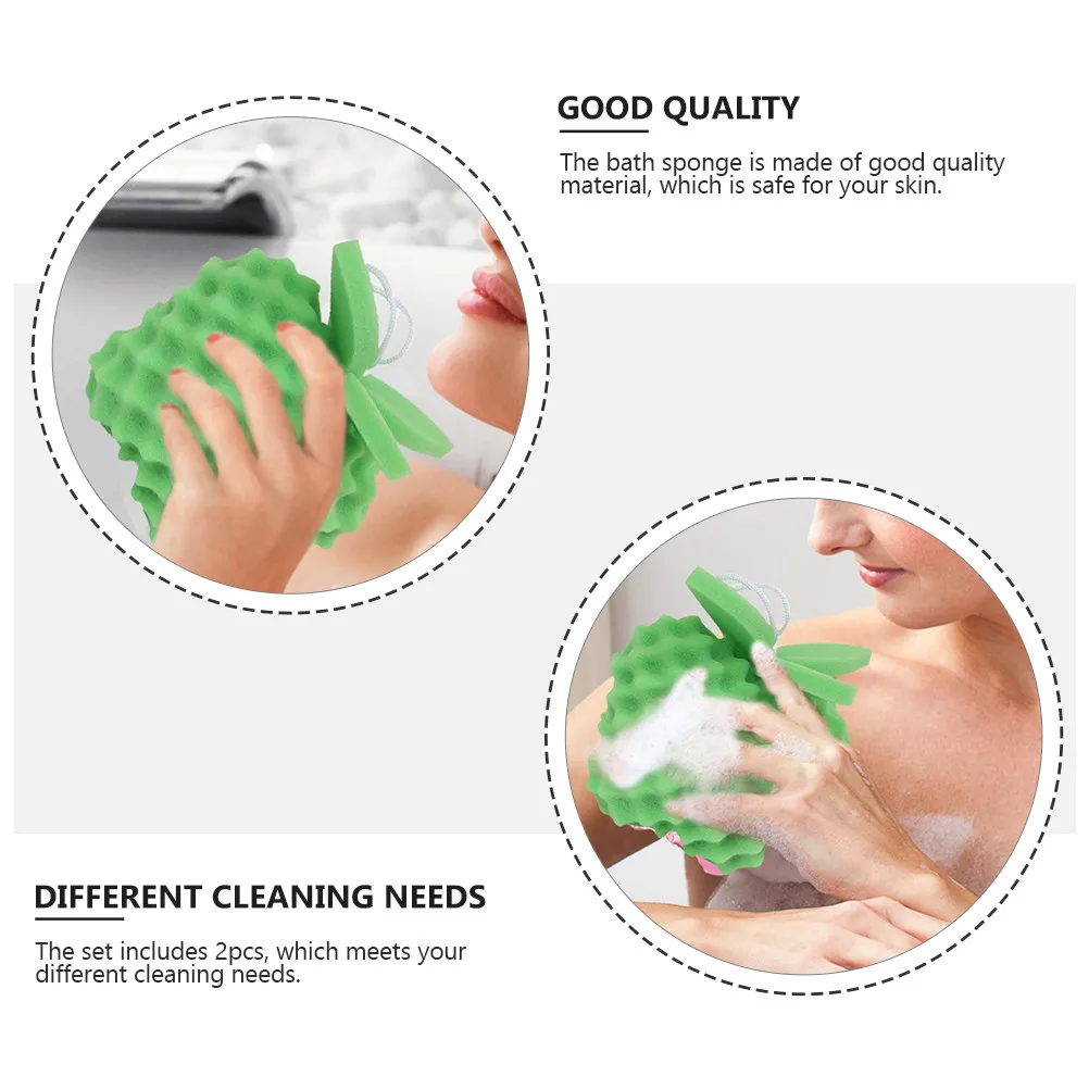 

2Pcs Cartoon Kids Bath Scrubbing Sponge Children Body Scrubber Soft Exfoliating Bath Tool Cartoon Exfoliating Sponge