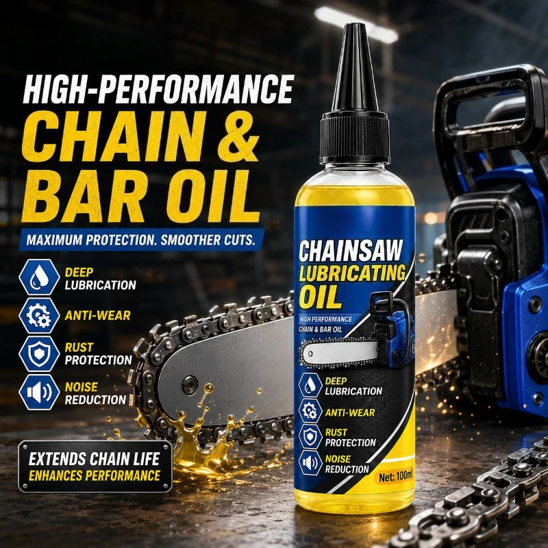 Anti Corrosion Anti Wear 100ml Chainsaw Lubricant Oil Deep Penetrating Rust Proof for Bike Motorcycle Hedge Trimmer Garden Tools
