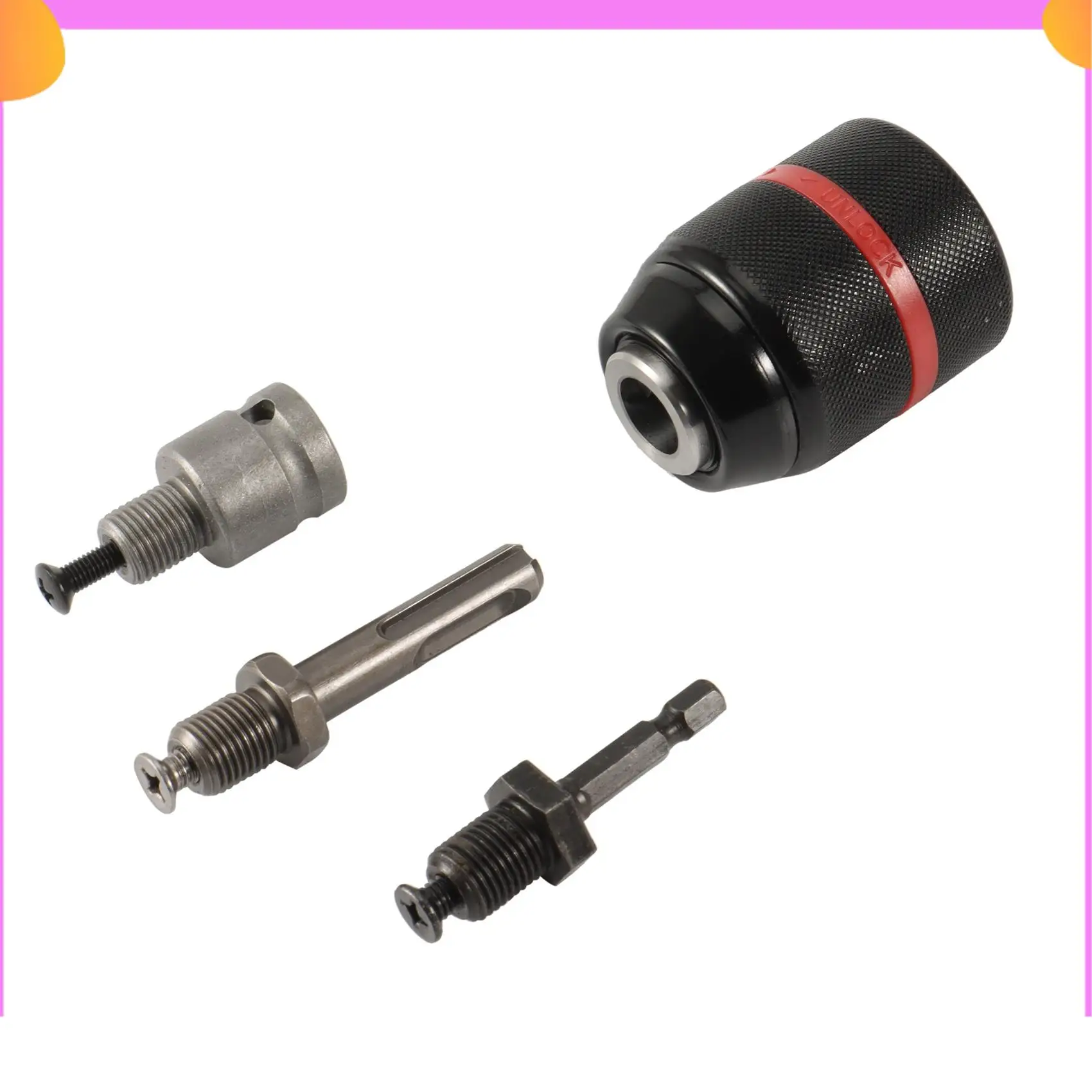 

A23P Metal 1/2-20UNF 13Mm Keyless Drill Chuck Hex Shank/SDS/Socket Square Female Adaptor Hardware Tool Professional