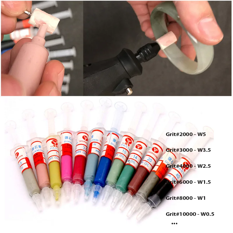 Pasta lucidante per ufficio interno Lucidatura # 320 Grana- # 10000 Grana 12 pezzi Accessori Sostituzioni W0.5-W40 Metalli duri