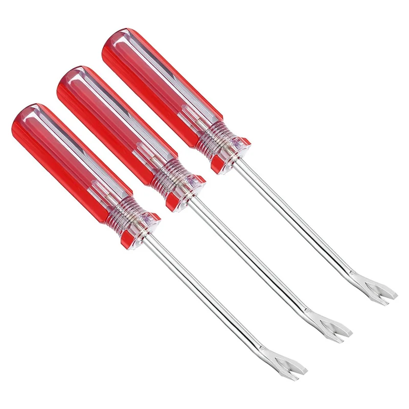 

ABZC-3Pcs Upholstery Staple Remover 4" V Curved Construction Staple Puller Nail Tack Tool