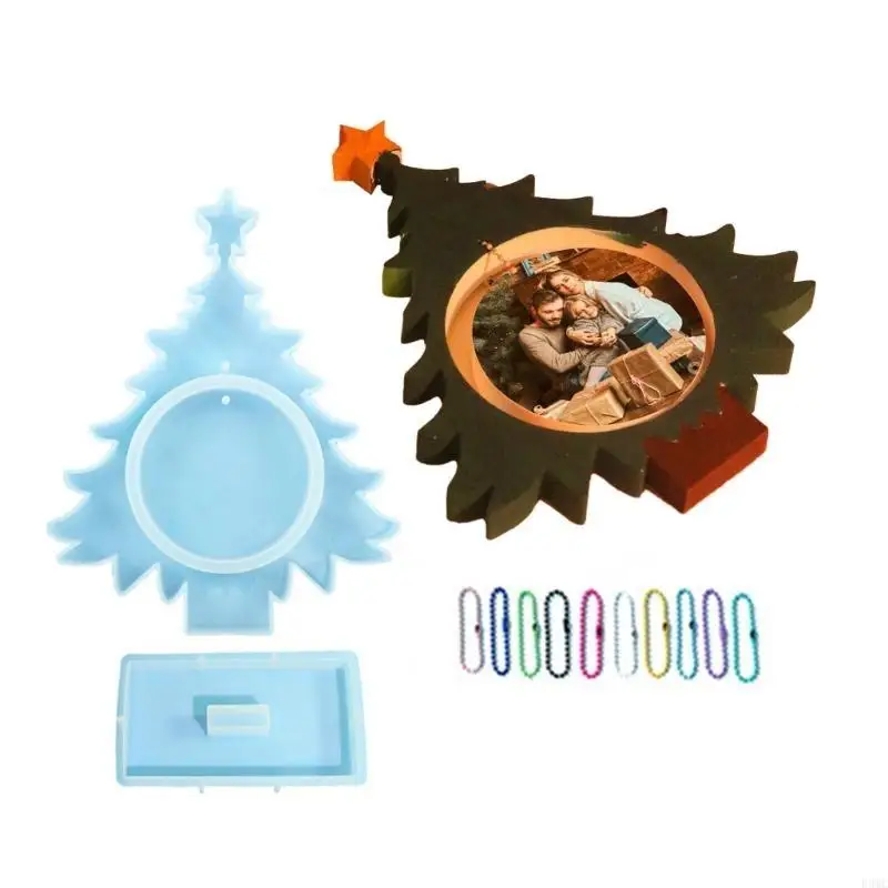 

R3MC Christmas Tree Resin Silicone Mold for DIY Crafts Photo Frames Epoxy Molds