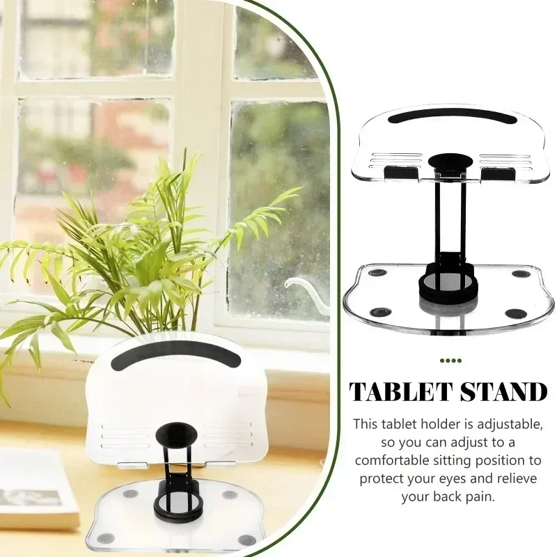 360° Rotation Tablet Desktop Stand Suitable for iPad Pro 9.7 Air 4 5 Mini 6 11 Mi Pad Transparent Acrylic Desktop Phone Stand
