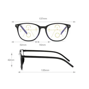 Multifocal Progressive Reading Glasses for Men and Women, Blue Light Glasses, Great Frame Glasses 10 Main Sales Bifocal Glasses - №7