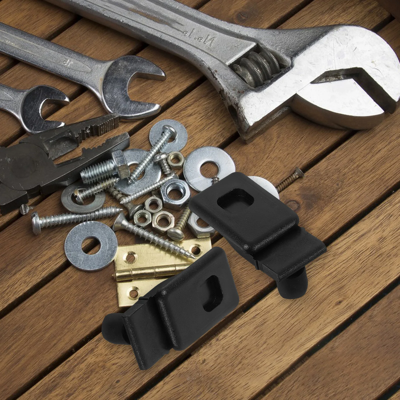 

10Pcs Black Plastic Fasteners for Cars Universal Trunk Storage Container Organizer Clips Clips Tool Box Latch