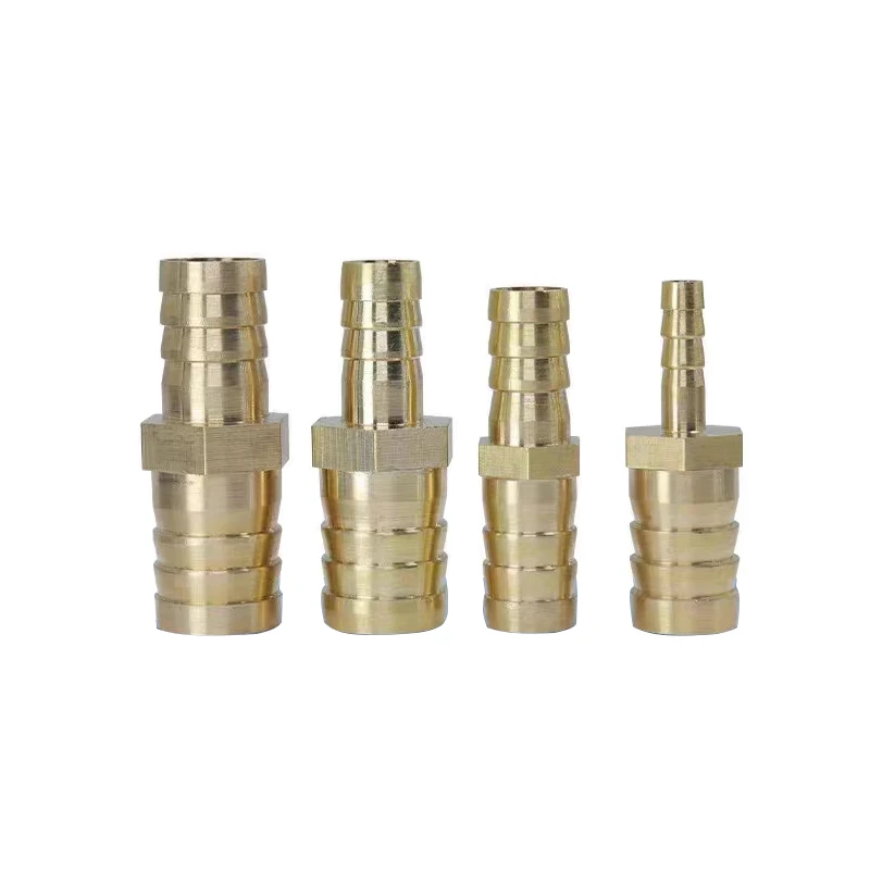 5PCS 4 6 8 10 12 14 16mm Hose Barb Pagoda Straight Equal Reducing Reducer Adapter Brass Pipe Fitting for Water Gas Oil