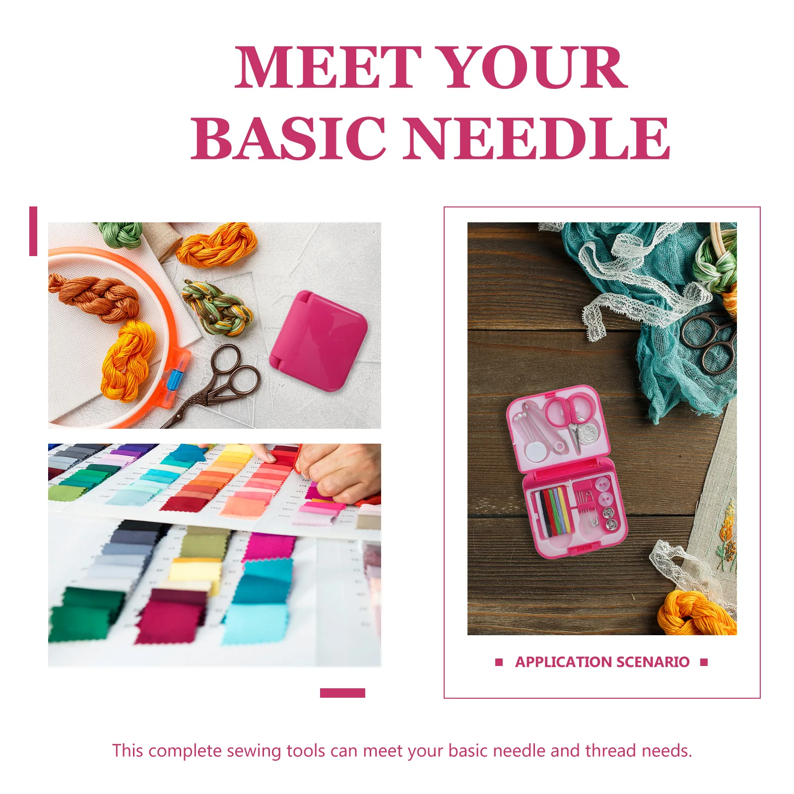 

3 Boxes Household Sewing Tools Portable Lightweight Hand Thread Kit Durable Needlework Case Quilting Supplies Sewing Tools