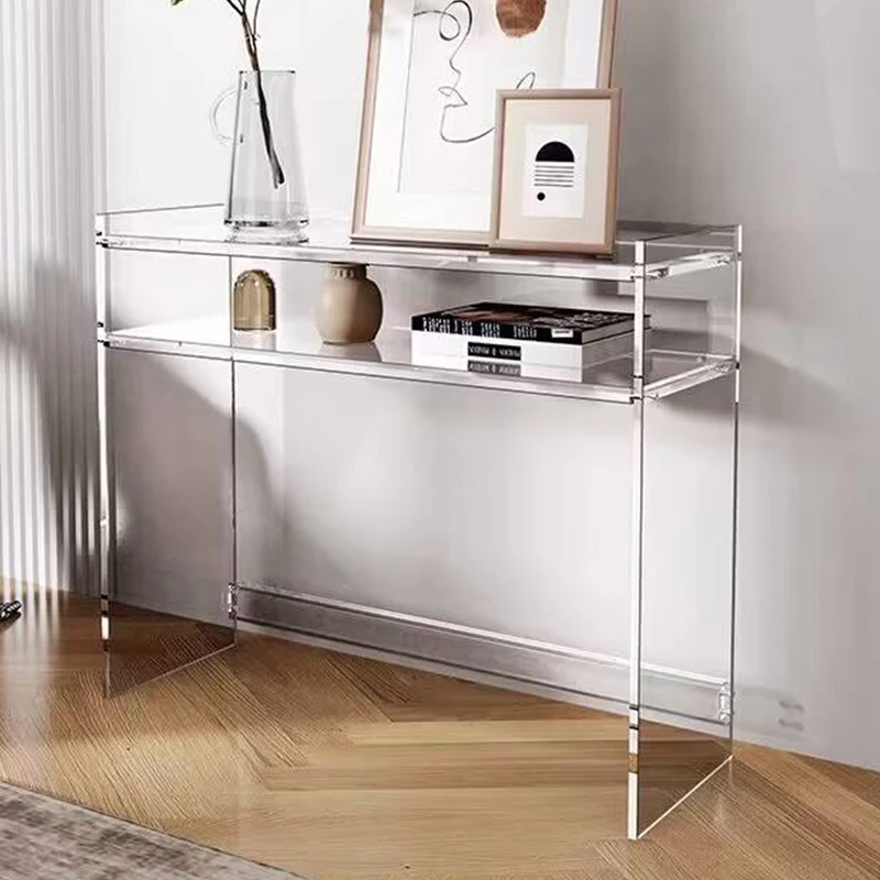 

Modern Office Desk Home Study Simple Computer Desk Small Office Laptop Table with Acrylic Legs Student Study Table