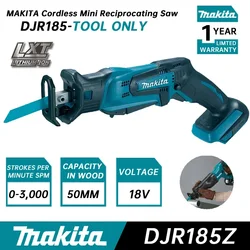 Makita DJR185Z Reciprocating Saw Cordless 18V Li-ion Battery Mini Wood Metal PVC Pipe Cutting Reciprocating Power Tool DJR185