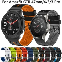 22mm Silicone Strap Watchband For Xiaomi Amazfit GTR 47mm Watch Bracelet for Amazfit GTR 4 3 Pro 2 2e Replacement Bands Correa