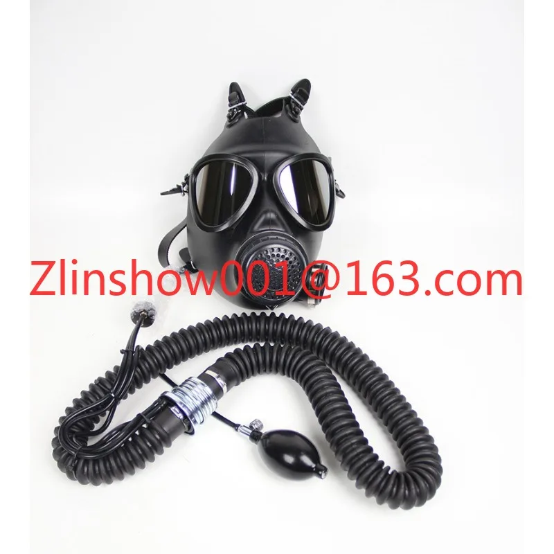 

Новая полнолицевая маска FMJ05 нового типа 87 с контролем дыхания, посеребренная, с одной черной линзой.