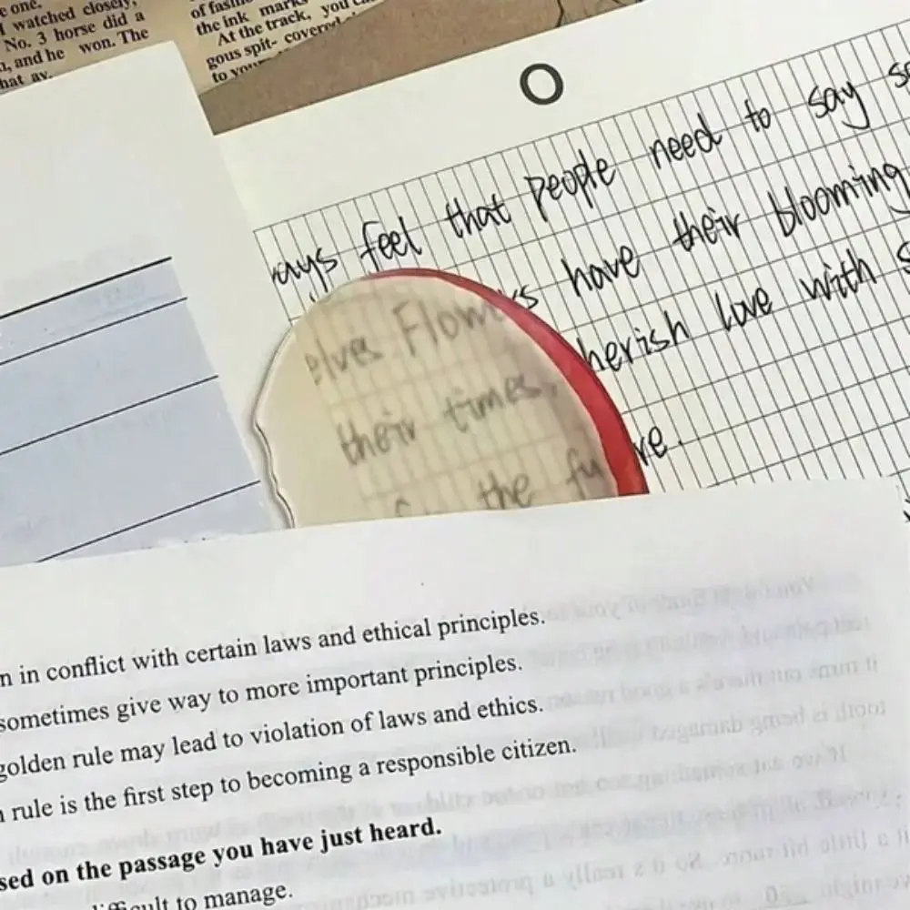 High Quality Apple Slice Reading Bookmark Acrylic Funny Pages Guide Marker Simulation Fruit Note Bookmark Birthday Gift