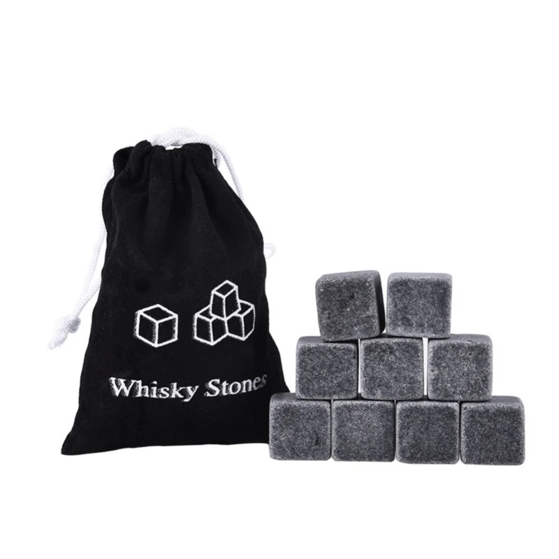 9pcs Beverage Chilling Stone Sipping Reusable Cooling Stones