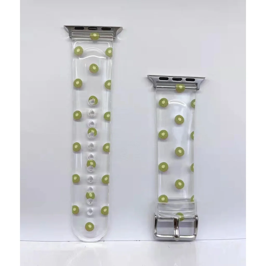 Silicone Loop Strap for Apple Watch Bands Series 7 6 band SE transparent strap Sport Watch Strap for iWatch 7 41mm45mm Bands