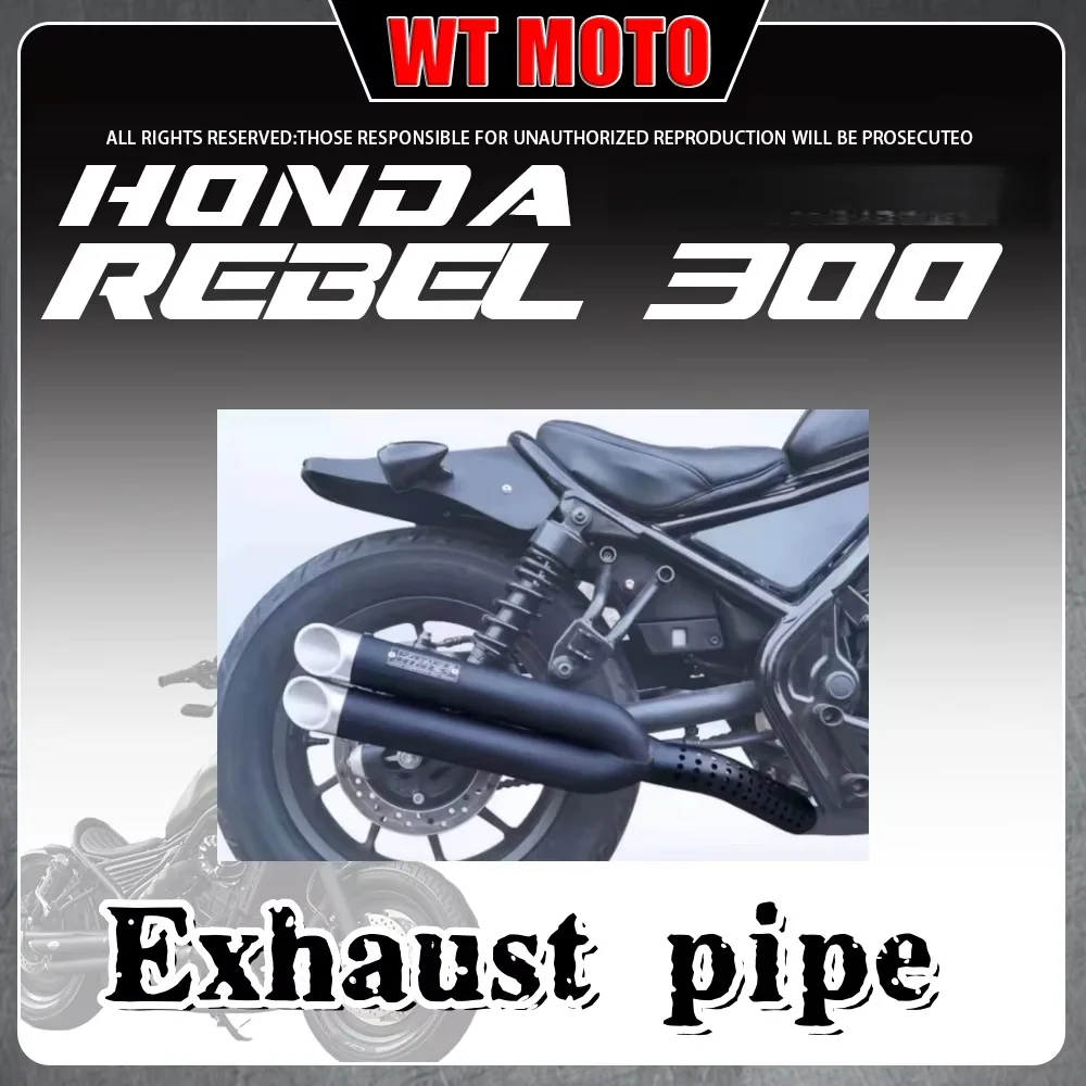 

For HONDA Rebel 300 CM300 exhaust VH racing exhaust thick and low for honda rebel cm300 500