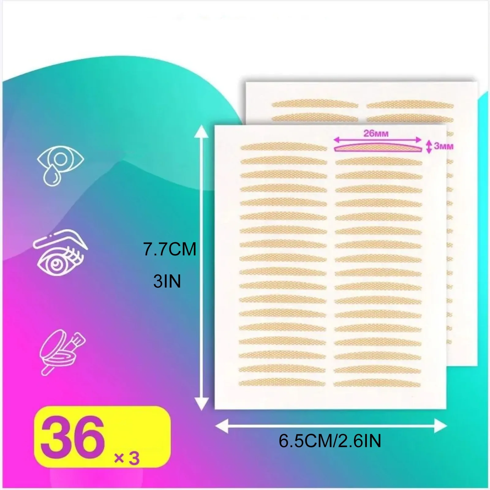 الطبيعية غير مرئية مزدوجة الجفن ملصقات أضعاف الجفن المشارب أشرطة الجفن رفع العين واضح البيج اللون عيون كبيرة النساء أدوات التجميل #2