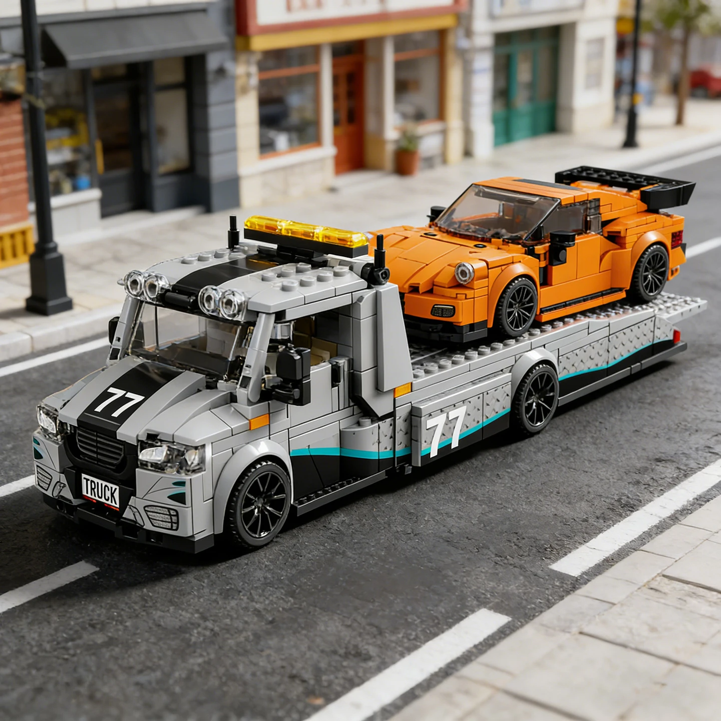 

2026 Model VAN TOW PRO Building Blocks: Sprinter Modified Trailer Display Set Supercar Toy