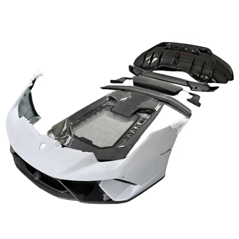 Стиль выступлений, комплект кузова из полууглеродного волокна, передний бампер, задний бампер, капот, спойлер для Lamborghini Huracan LP580 LP610 Стиль выступлений, комплект кузова из полууглеродного волокна, передний бампер, задний бампер, капот, спойлер для Lamborghini Huracan LP580 LP610