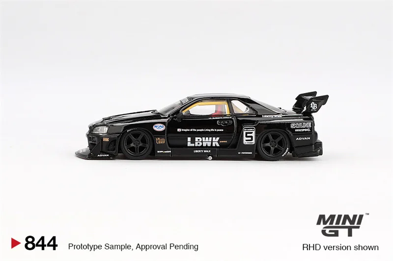 **Pre-Order** MINI GT 1:64 LB-ER34 Super Silhouette SKYLINE Black RHD Diecast Model Car