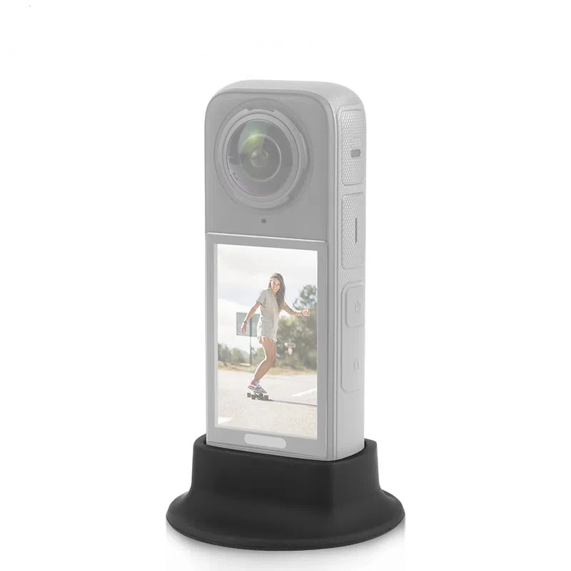 For Insta360 X4 Silicone Dock Desktop Fixed Base Bracket (Black)
