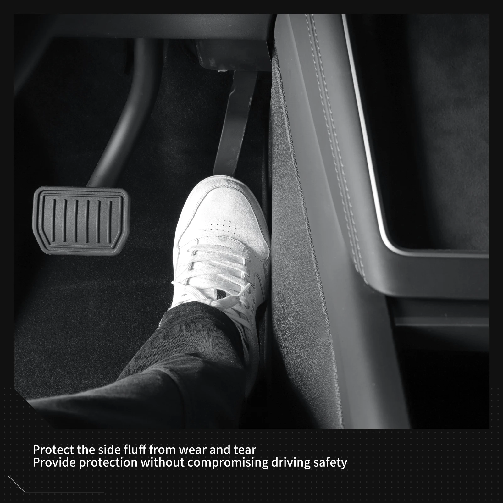 LUCKEASY Linkslenker für Tesla Model Y Juniper 2025 2026 LHD Anti-Schmutz-Schutzpolster Mittelkonsole Seiten-Anti-Kick-Polster TPE – Detail 6
