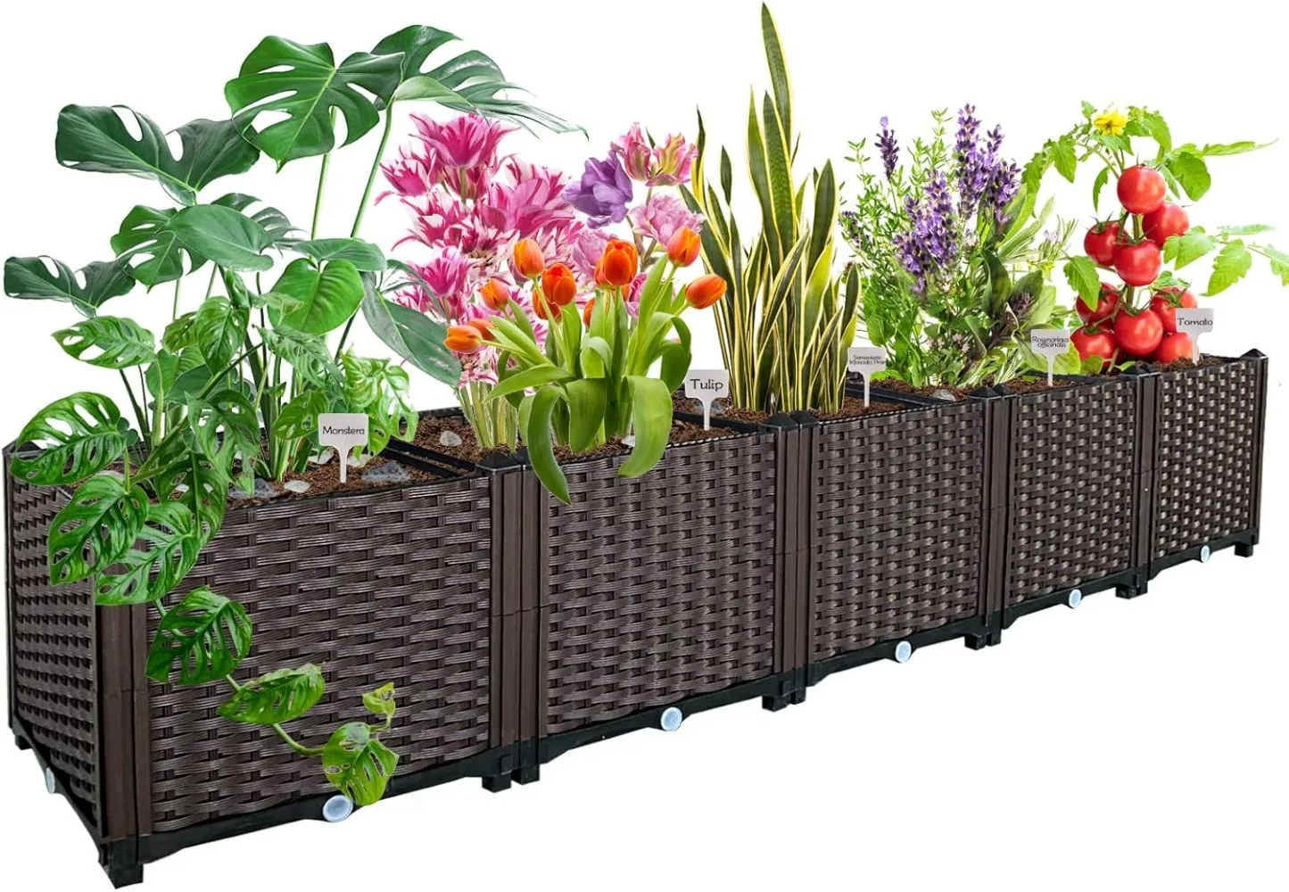 Raised Garden Bed Planters for Outdoor Plants Garden Boxes Outdoor Raised Tall Planter Box Plant Pots Perfect for Garden Patio