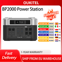 OUKITEL BP2000 Portable Power Station, 2200W AC Output, 2000W UPS,2048Wh/640000mAh LiFePO4 Battery Solar Generator