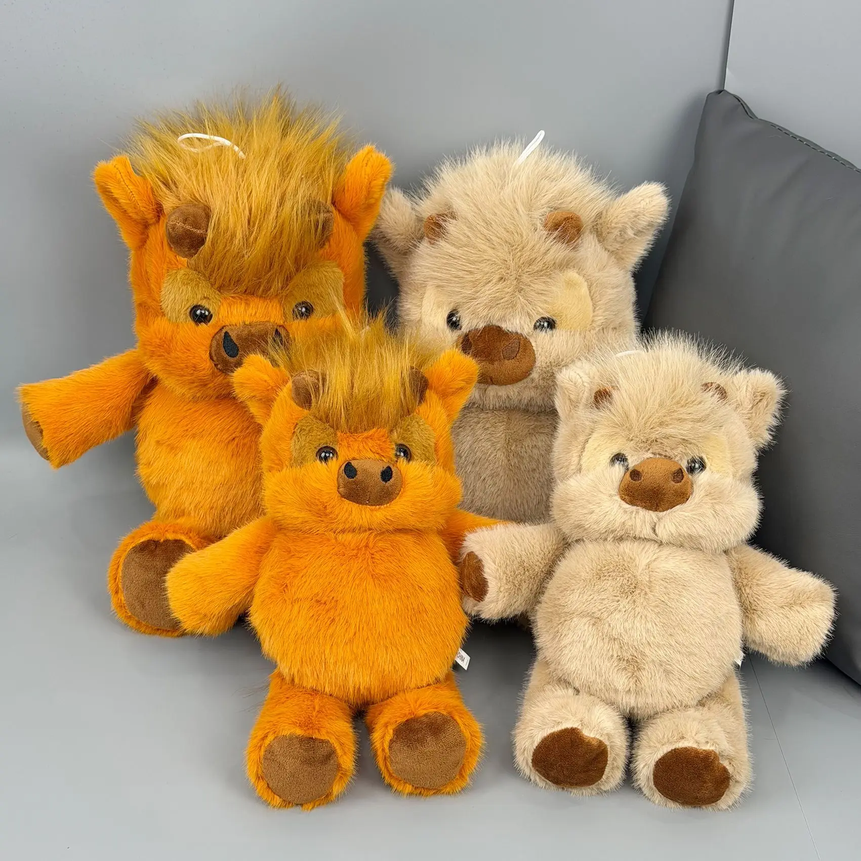 

New Run Fast Series Highland Cattle Plush Doll Adorable Huggable Cow Stuffed Toy Soft Appease Companion Birthday Gift