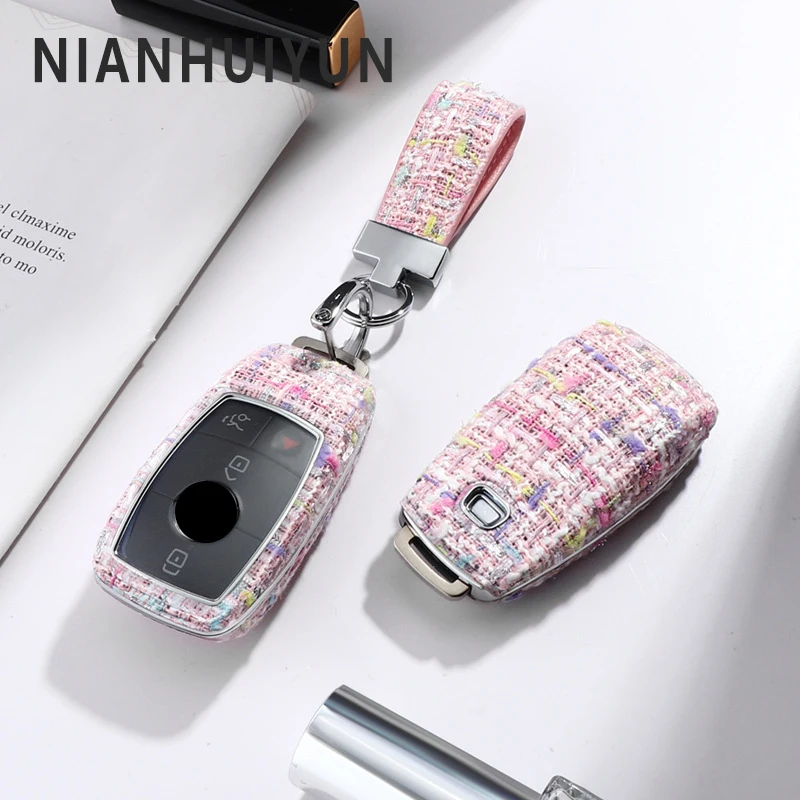 Car Remote Key Case Cover Shell for Mercedes Benz A200 B200 C200/260 E260/E300 Gls450 S480/S400 Class AMG Women's Accessories